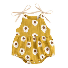 Daisy Days – Baby Girl Summer Romper with Tie Straps
