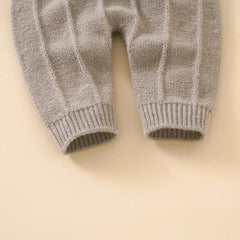 Sleeveless Knitted Baby Romper Set