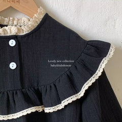 RoyalBloom – Lace Ruffle Romper for Baby Girls