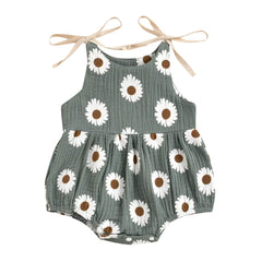 Daisy Days – Baby Girl Summer Romper with Tie Straps