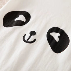 Cuddle Cub – White Bear Print Cotton Romper for Babies