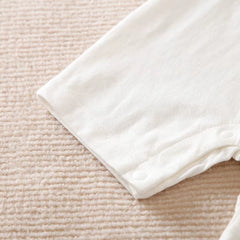 Cuddle Cub – White Bear Print Cotton Romper for Babies